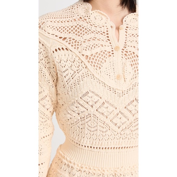 ba&sh Pearle Pull Crochet Dress Off White - Picture 3 of 16